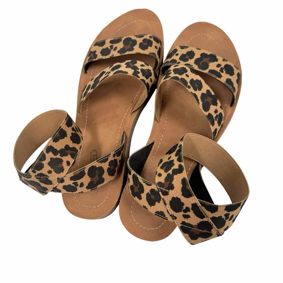 Unr8ed Animal Print Ankle Strap Sandals Size: 8 - Picture 6 of 8
